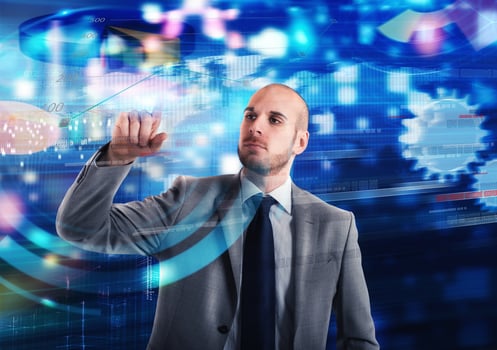 Virtual screen business system photo