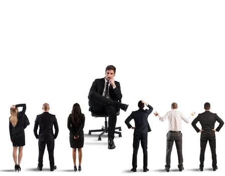 Recruitment corporate on white background photo