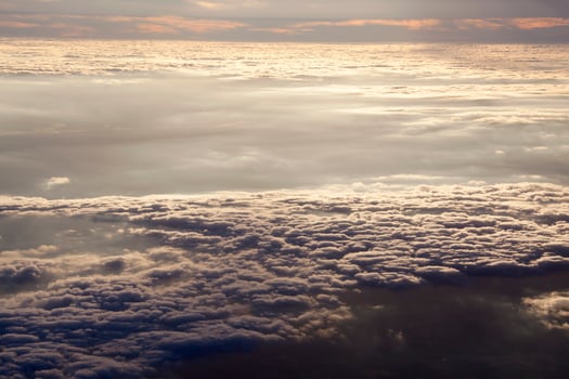 Above The Clouds Orange Color Sunset photo