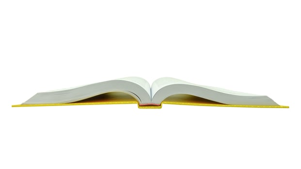 yellow book in creative concept photo