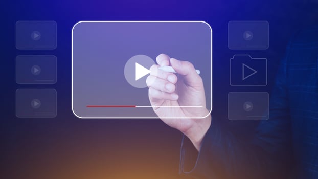 Businessman hands using for streaming online, watching video on internet, live concert, show or tutorial, content online. photo