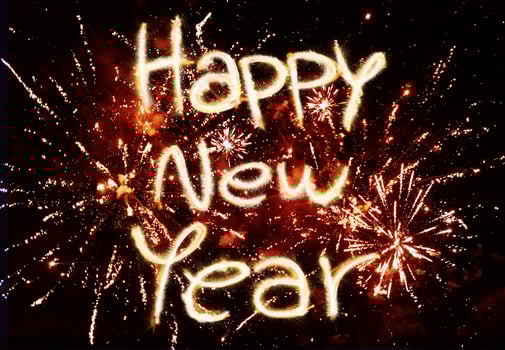 Happy new year fireworks photo