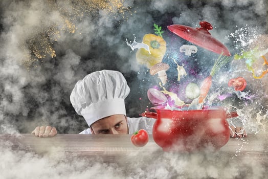 Magic kitchen concept photo