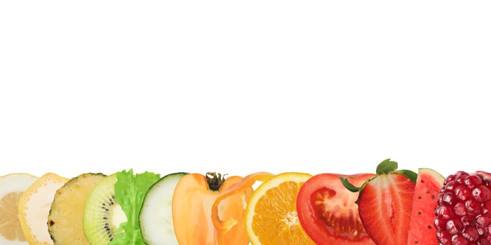 Colourful banner of fruits photo