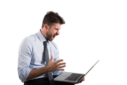 Stress and frustration caused by a computer photo