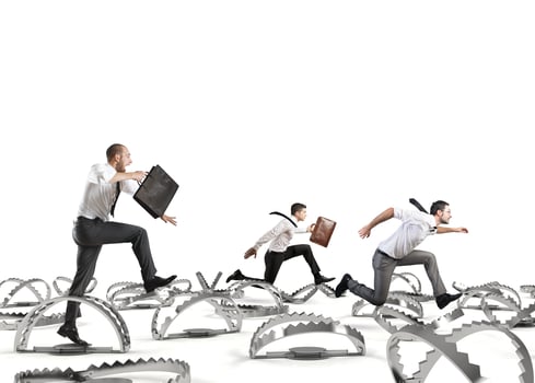 Men run in a thousand difficulties photo