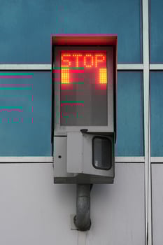 Stop Sign in Ataturk Airport in Istanbul, Turkiye photo
