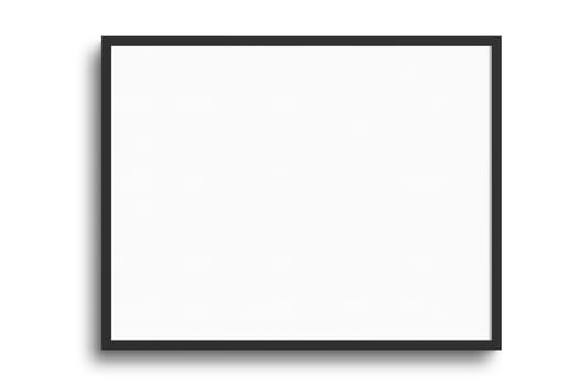 123 Black landscape picture frame mockup isolated on a transparent background photo