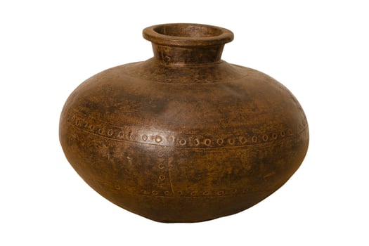 83 Brown vase isolated on a transparent background photo