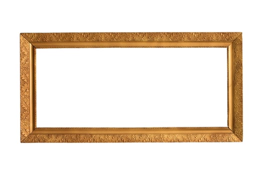 256 Golden landscape picture frame isolated on a transparent background photo