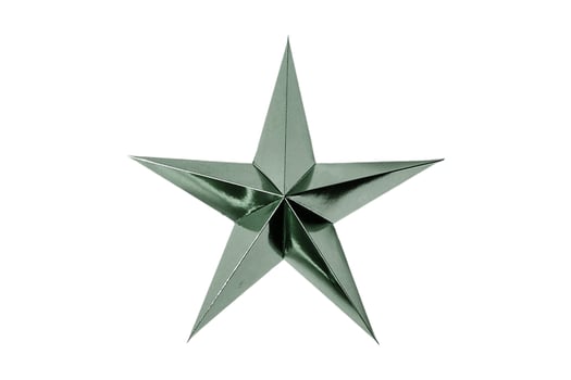 678 Green star isolated on a transparent background photo