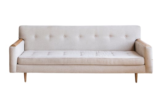 659 White sofa isolated on a transparent background photo