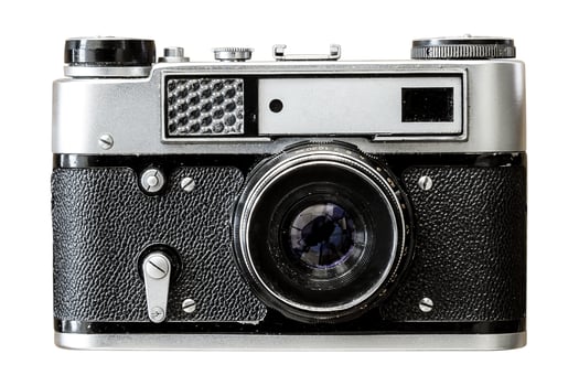1091 Black classic camera isolated on a transparent background photo