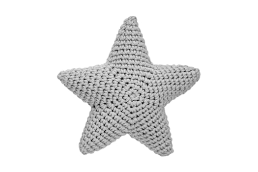 1206 Gray star cushion isolated on a transparent background photo