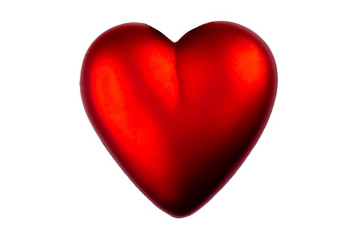 1510 Red heart isolated on a transparent background photo
