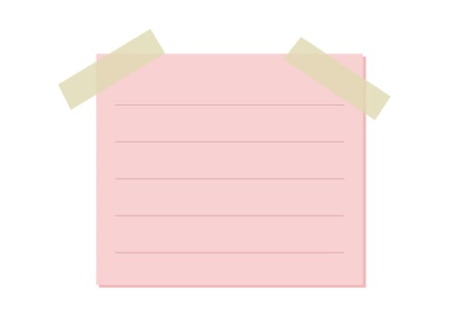 2179 Pink post it notes isolated on a transparent background photo