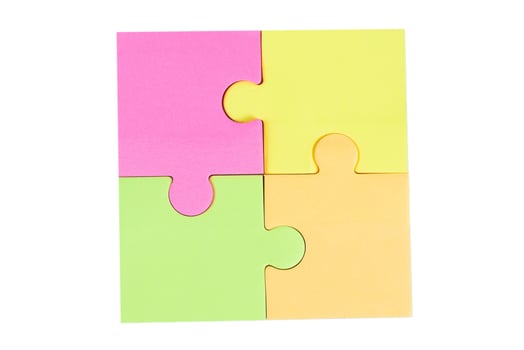 2724 Colored post it isolated on a transparent background photo