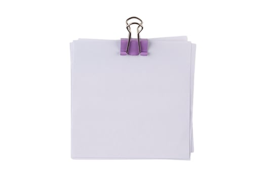 2886 White post it isolated on a transparent background photo