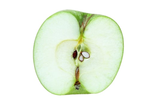 3575 Half green apple isolated on a transparent background photo