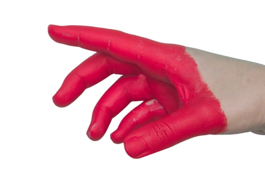 7347 Pink hand isolated on a transparent background photo