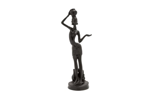 7534 Black sculpture isolated on a transparent background photo