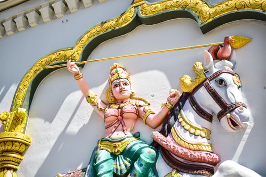 Hindu Temple Wall Sculpture photo