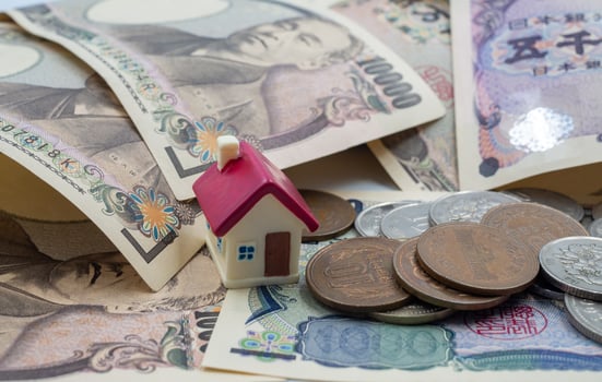 Trading, collecting money, buying a home concept photo
