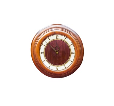 Vintage clock on white photo