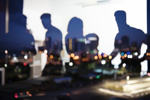 Group of business partner looking for the future. Concept of corporate and startup photo