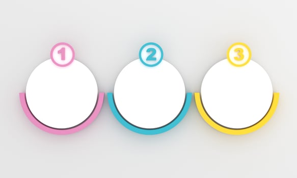 infographic template with icons and 3 options or steps. Business circle template with for process diagram, presentations, workflow layout, photo