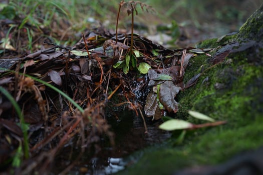 indonesian tropical mountain water flow. photo
