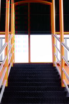 Pedestrian bridge at Bekasi Indonesia photo