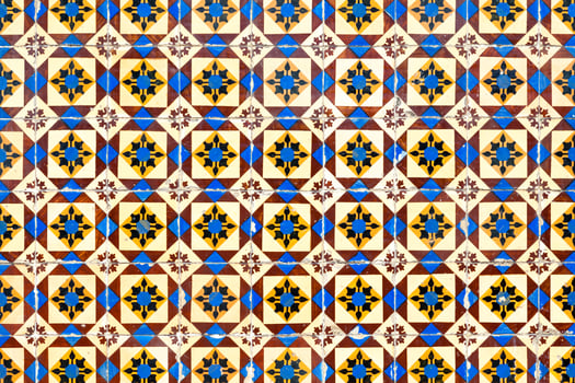 Colorful Portuguese tiles pattern photo