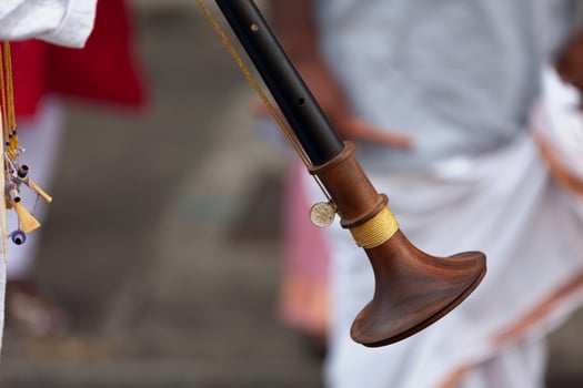 Musician playing with a nadaswaram photo