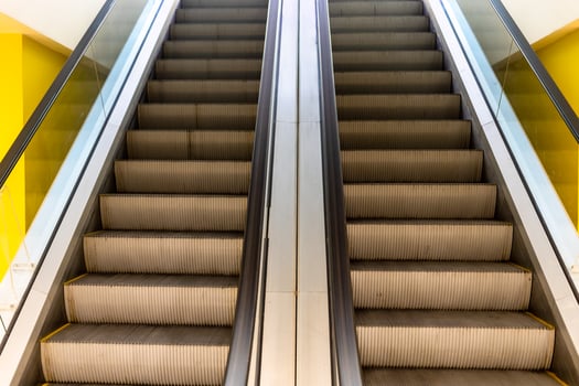 indoor underground parking escalator photo