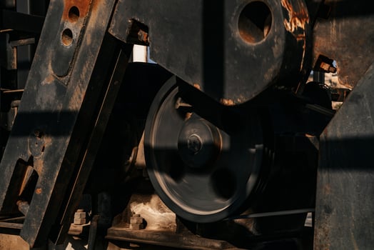 oil pump close-up details. Oil industry equipment. photo