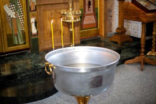 Font for Orthodox baptism of babies. Preparing for the baptism of children photo