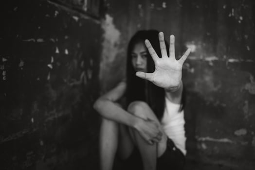 Stop sexual harassment and violence against women, rape and sexual abuse concept, The concept of stopping violence against women and rape. International Women's Day photo