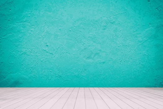 Abstract Green Room with White Wooden Pavement Floor, Suitable for Product Presentation Background, Backdrop, and Mockup. photo