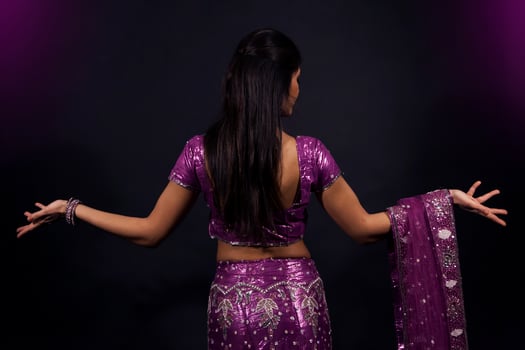 Portrait of smiling beautiful indian girl photo
