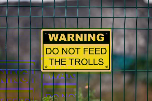 Warning - Do not feed the trolls photo