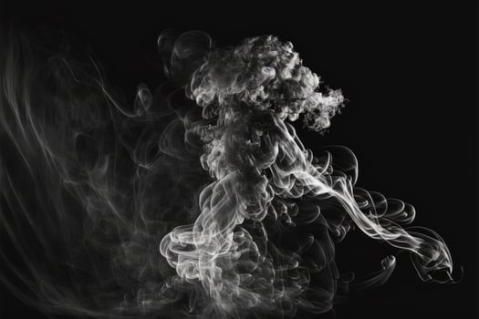 white smoke on black background for overlay effect photo