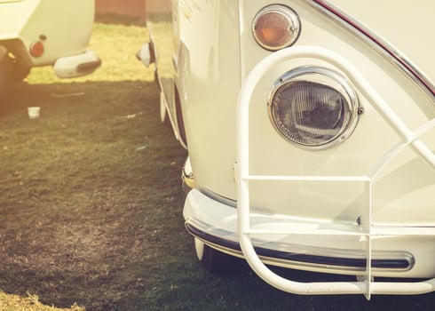 Headlight lamp of retro classic car vintage style photo