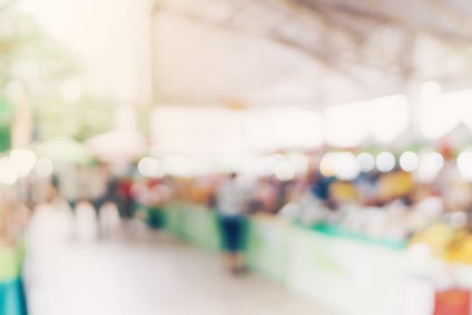 Blur image background of people in shopping mall. photo