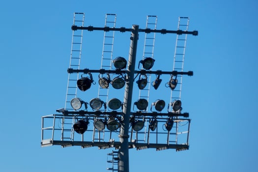industrial spotlights to illuminate sports fields photo