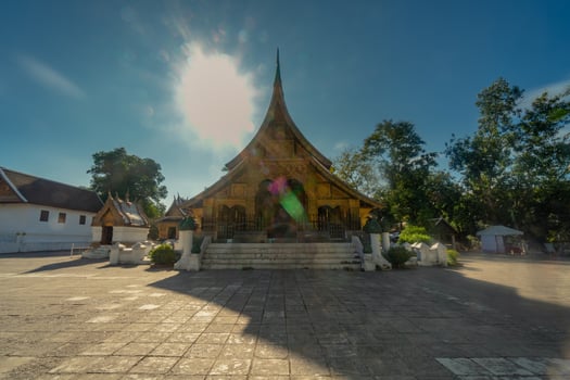 long exposure wat xieng thong at luang prabang, laos. photo