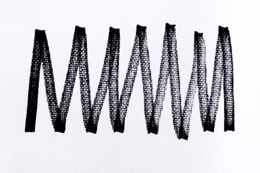 black ink shape on watercolor paper texture background photo