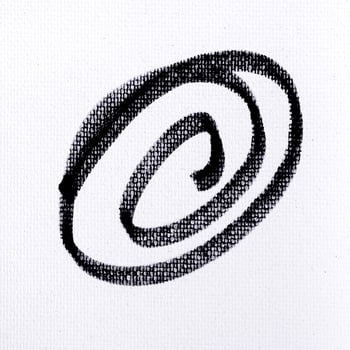 black ink shape on watercolor paper texture background photo