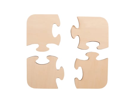 Pieces of puzzle. concept teamwork, partnership, integration photo