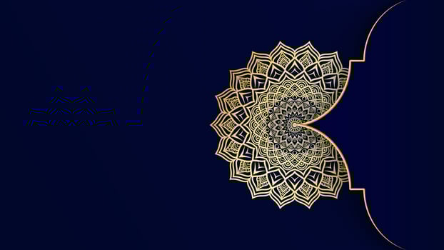 Luxury mandala background with golden arabesque pattern arabic islamic east style.decorative mandala for print, poster, cover, brochure, flyer, banner. photo